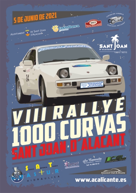 Cartel VIII Rallye 1000 Curvas Sant Joan d'Alacant 2021