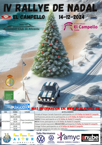 Cartel IV Rallye de Nadal El Campello 2024