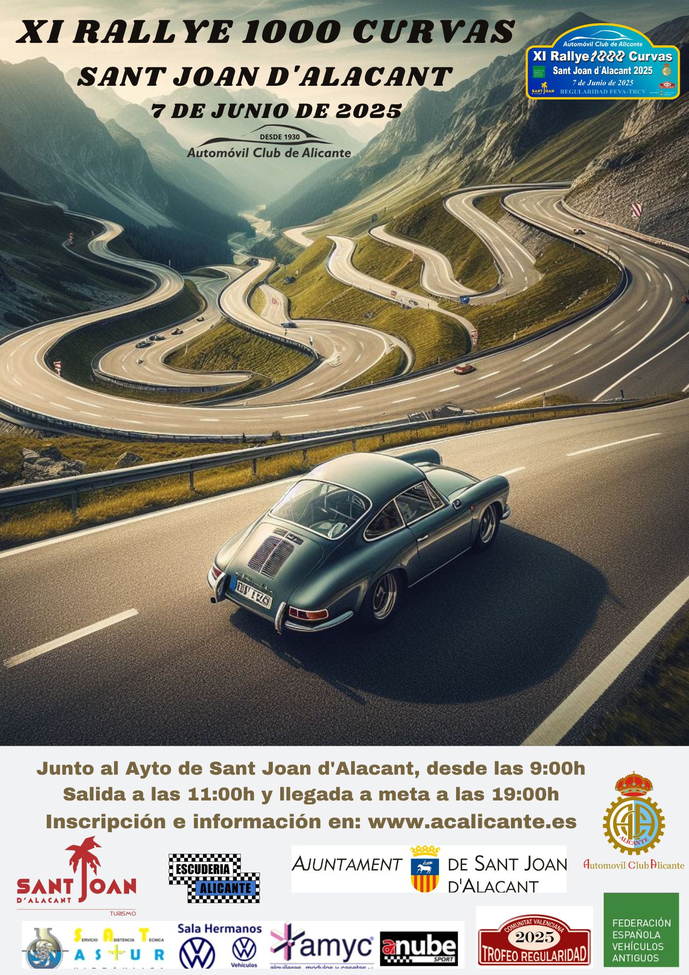 Cartel XI Rallye 1000 Curvas  2025
